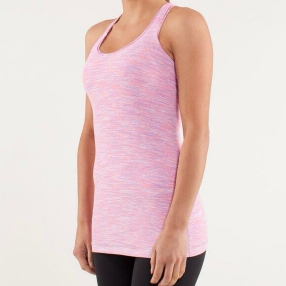 Lululemon Cool Racerback Tank Top Wee Are From Space Pink Multi EUC Size 6 - Picture 4 of 8